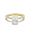 Oval Pave Birthstone Rings