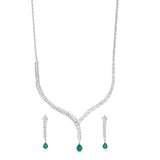 Olive Crystal Necklace Set