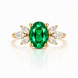 Candlelight Green Oval Ring