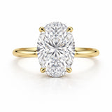 5 Carat Hailey Ring (Moissanite)(Hidden Halo)