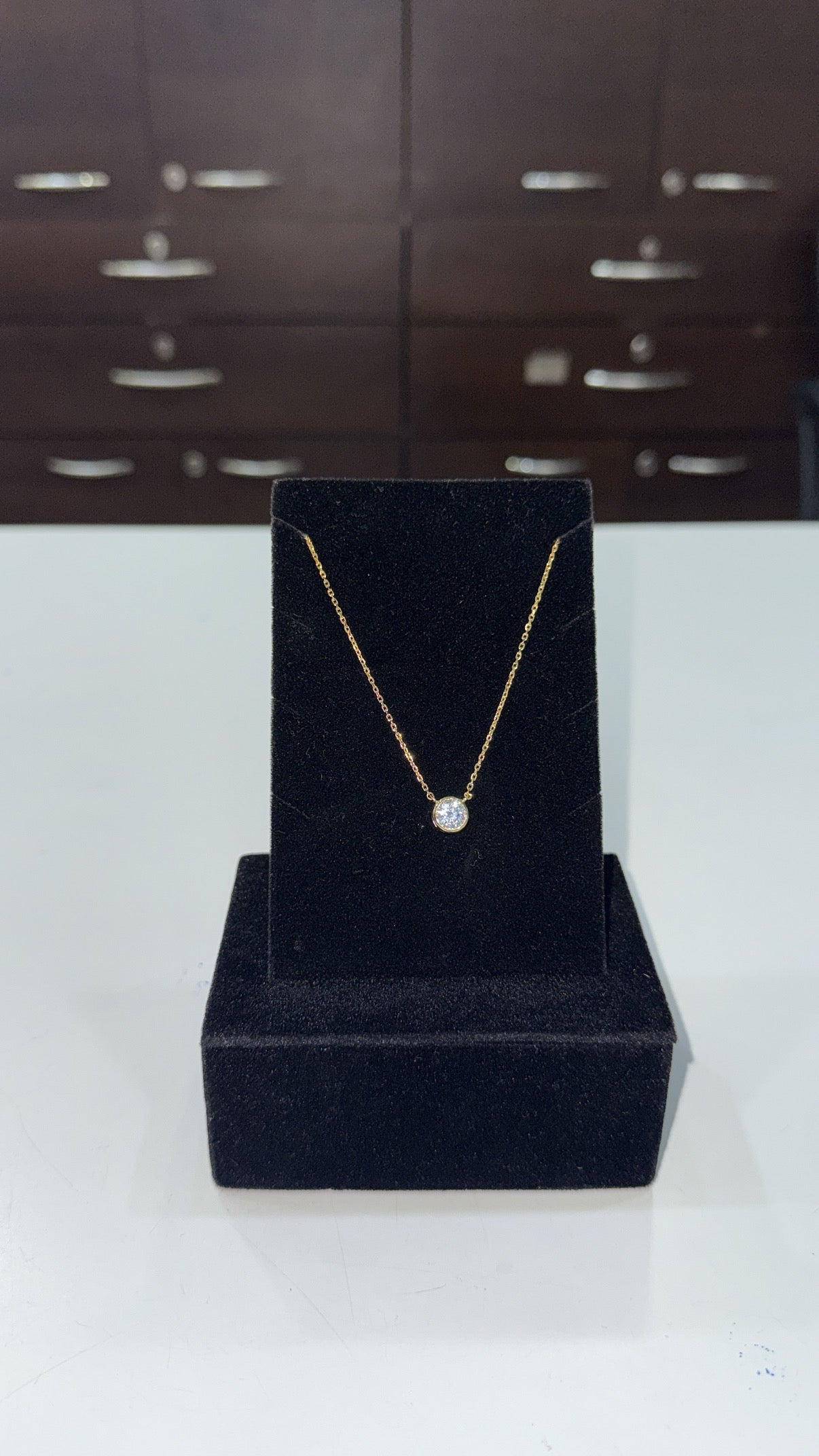 Round Bezel Set Pendant