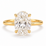 The Hailey Oval Solitaire Ring (5 Carat)
