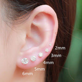 Round Solitaire Stud Earrings(Small Sizes)