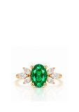 Candlelight Green Oval Ring