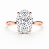 5 Carat Hailey Ring (Moissanite)(Hidden Halo)