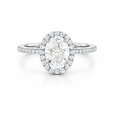 Oval Halo Pave Ring