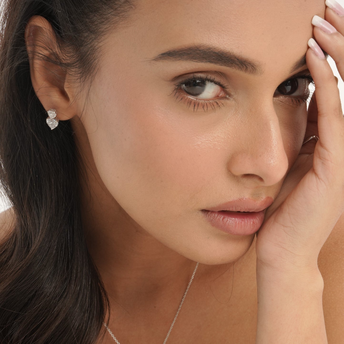 Ashley Heart Stud Earrings