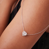 Heart-Shaped Diamond Micropavé Neckpiece