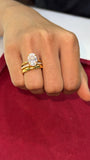 The Hailey Oval Ring Stack (3 Rings) (Moissanite)