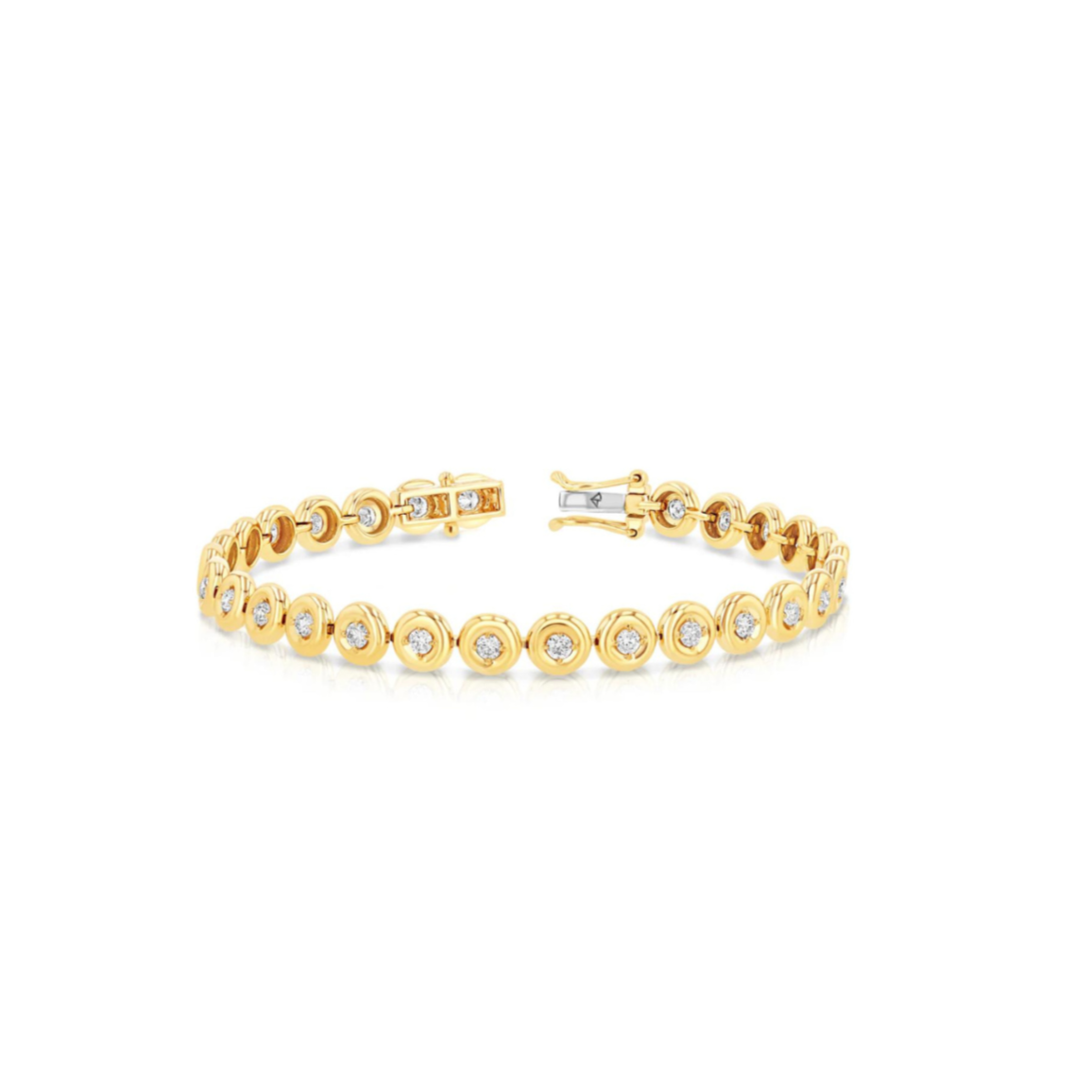 Round Bezel Tennis Bracelet