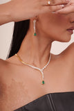 Olive Crystal Necklace Set