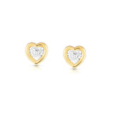 Diamond Heart Cut Studs
