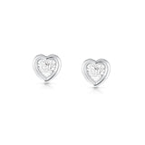 Diamond Heart Cut Studs