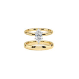 The Marquise & Band Ring Stack (2 Rings)