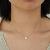 Oval Bezel Set Pendant
