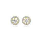 Round Halo Solitaire Studs
