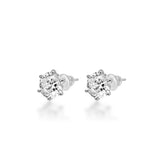 Round Solitaire Stud Earrings(Small Sizes)