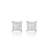 Princess Cut Solitaire Stud Earrings