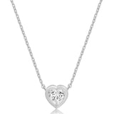 Bezel Set Heart Pendant
