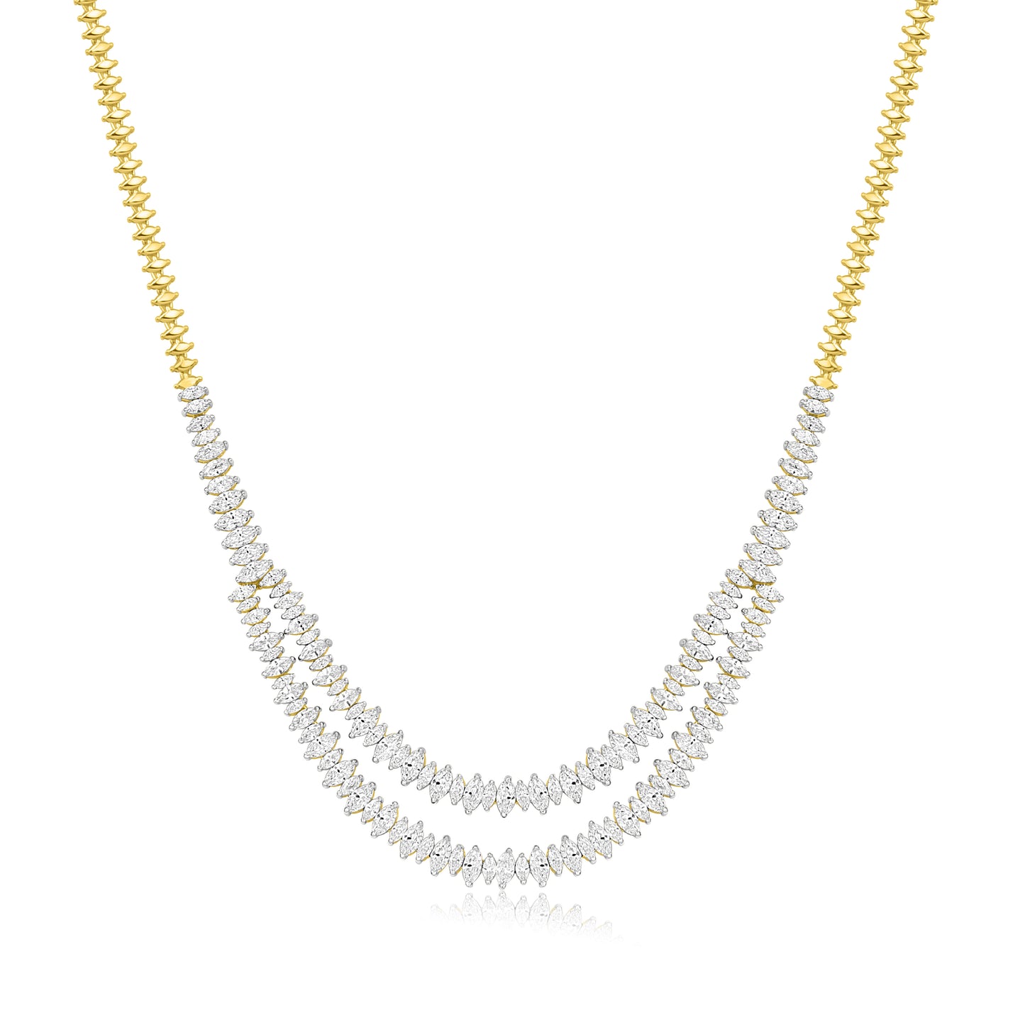 Ishana Marquise Layered Necklace Set