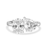 Oval & Pear Toi et Moi Ring Stack (3 Rings)