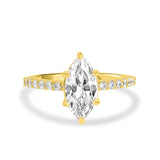 Marquise Pave & Half Eternity Ring Stack (2 Rings)