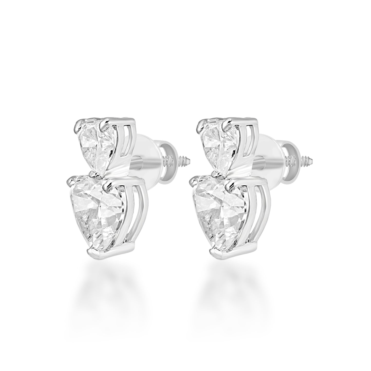 Ashley Heart Stud Earrings
