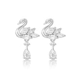 Swan Dangle Earrings
