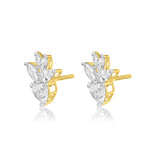 Miley Heart & Marquise Stud Earrings