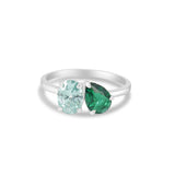 Oval & Pear Birthstone Toi et Moi Ring