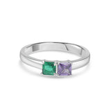 Gentleman's Princess Cut Birthstone Ring