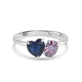 Heart & Oval Birthstone Toi et Moi Ring