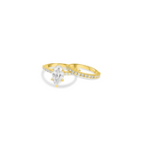 Marquise Pave & Half Eternity Ring Stack (2 Rings)
