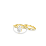 Marquise Pave & Half Eternity Ring Stack (2 Rings)