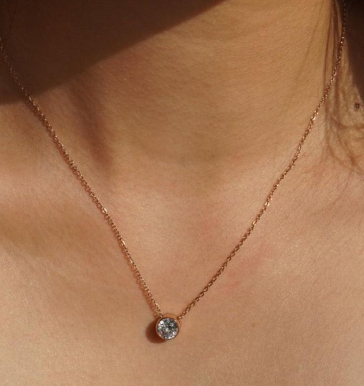 Round Bezel Set Pendant