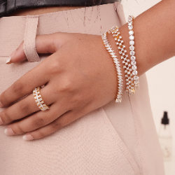 Marquise Cut Diamond Tennis Bracelet