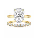 5 Carat The Oval & Half Eternity Ring Stack (2 Rings)