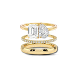 The Emerald & Pear Toi et Moi Ring Stack (3 Rings)