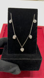 Mixed Diamond Charm Halo Neckpiece
