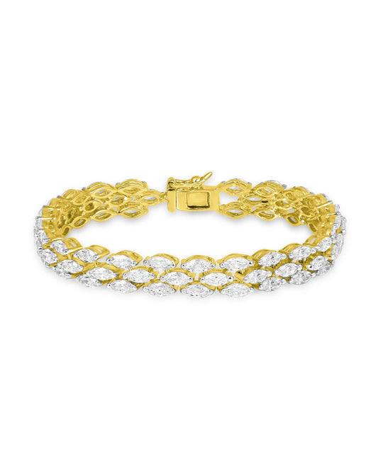 Icon Gold Marquise Tennis Bracelet