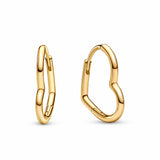 Diamond Heart Hoops