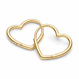 Diamond Heart Hoops