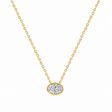Oval Bezel Set Pendant