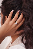 The Oval & Half Eternity Ring Stack (2 Rings)