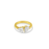 Heart & Pear Birthstone Toi et Moi Ring