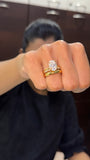 The Hailey Oval Ring Stack (3 Rings) (Moissanite)