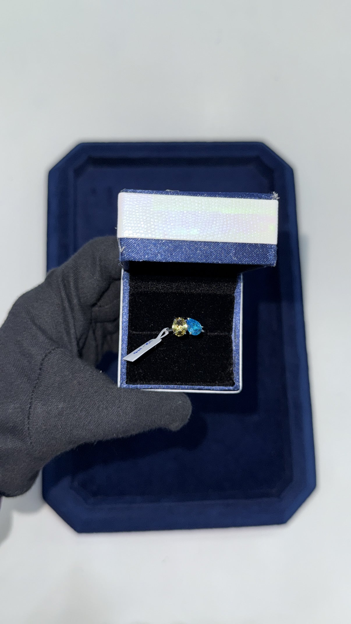 Oval & Pear Birthstone Toi et Moi Ring