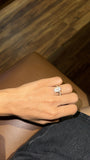 The Oval & Half Eternity Ring Stack (2 Rings)