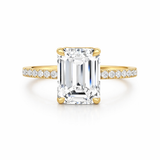 The Emerald Cut Pave Ring