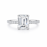 The Emerald Cut Pave Ring